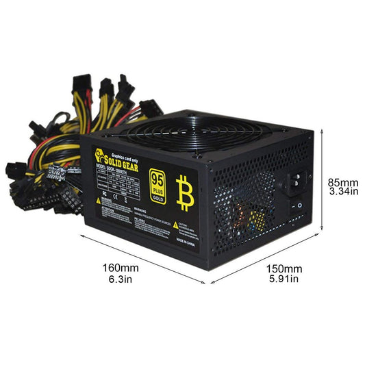 Power Graphics Card 2000W Multi-Channel Silent 1600W Mining Chassis Power Supply - baby magazin