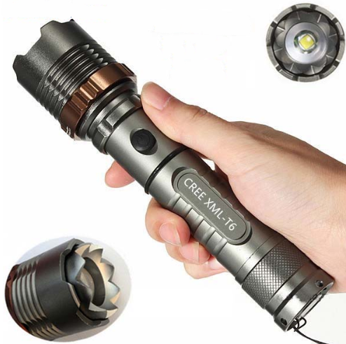 CREE t6 glare flashlight T6 flashlight T6 zoom rechargeable flashlight - baby magazin