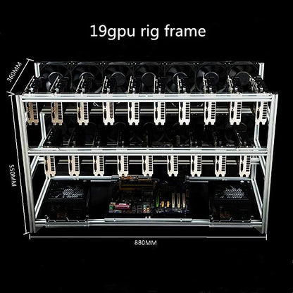8/12/16/19/20 GPU rig frame