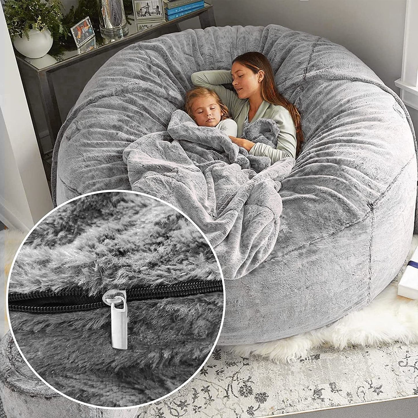 comfortable bed gray