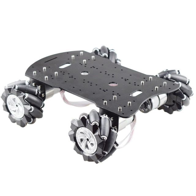 10KG load Metal Omni Mecanum Wheel Robot Car Chassis Kit with 4pcs Encoder Motor for Arduino Raspberry Pi DIY STEM Toy Parts baby magazin 