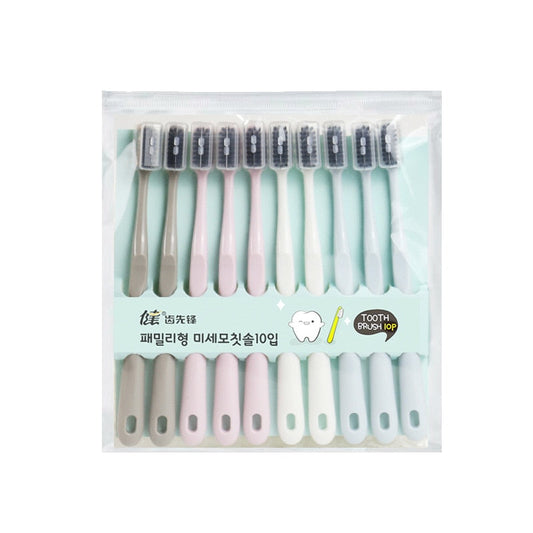 10PCS Macaron toothbrush clean adult bamboo charcoal soft toothbrush Teeth Deep Cleaning Portable Travel Dental Oral Care baby magazin 