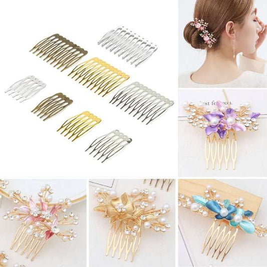 10pcs 5/10 Teeth DIY Metal Hair Comb Claw Hairpins (Silver/Gold/Bronze)  For Wedding Jewelry Making Findings Components Comb baby magazin 