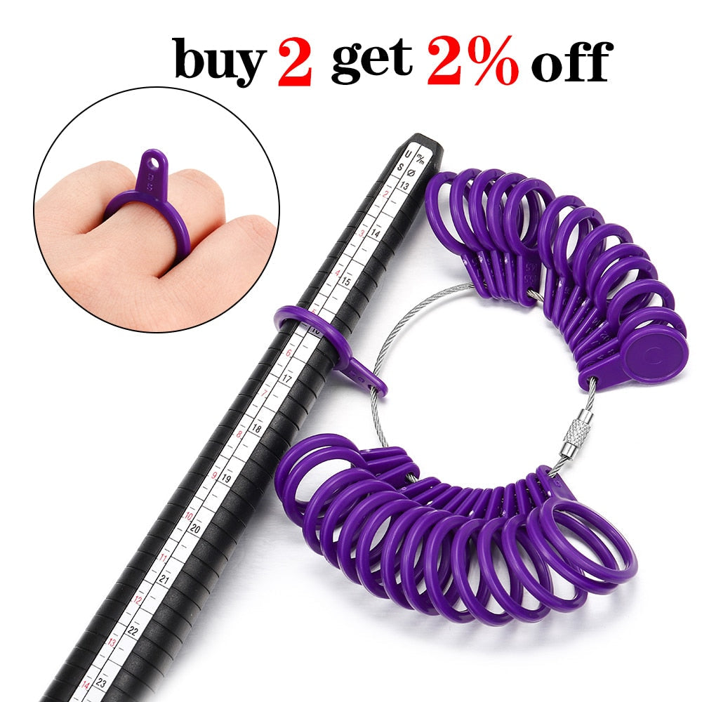 1pcs Professional Jewelry Tools Ring Mandrel Stick Finger Gauge Ring Sizer Measuring UK/US Size For DIY Jewelry Size Tool Sets baby magazin 