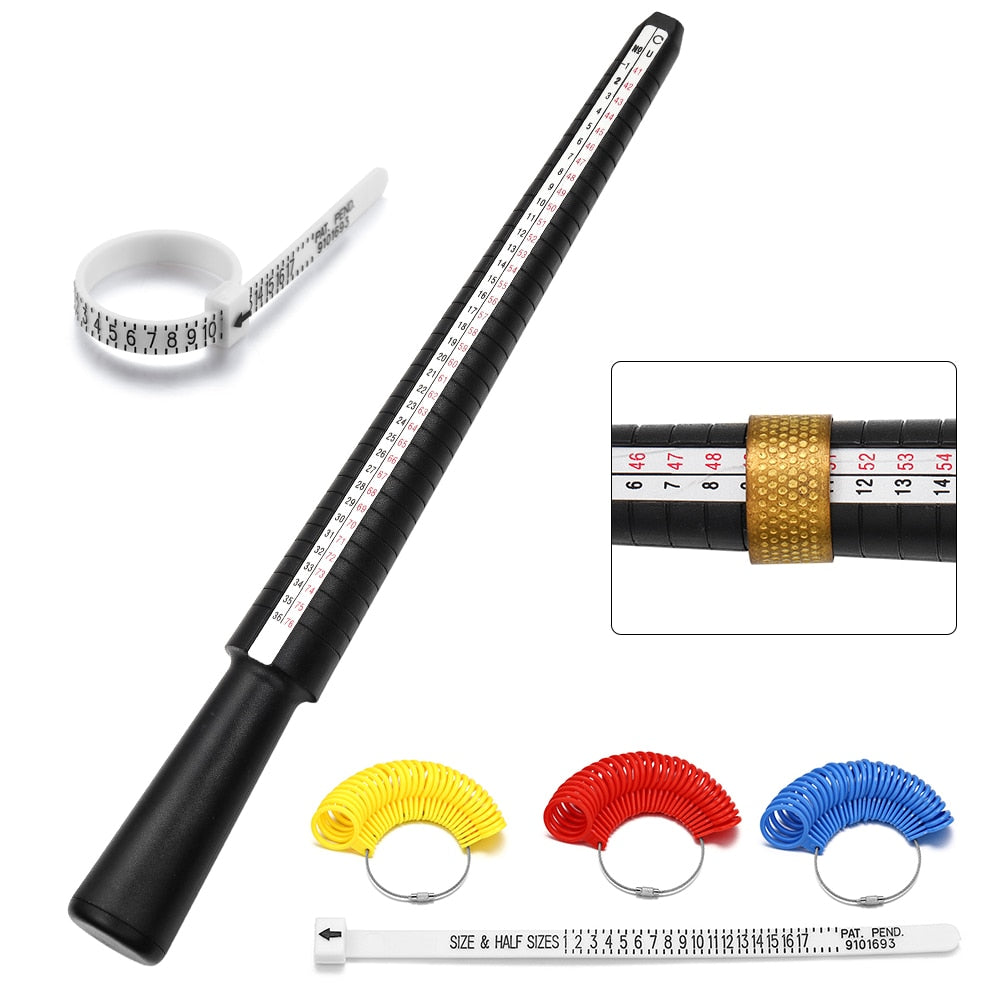 1pcs Professional Jewelry Tools Ring Mandrel Stick Finger Gauge Ring Sizer Measuring UK/US Size For DIY Jewelry Size Tool Sets baby magazin 