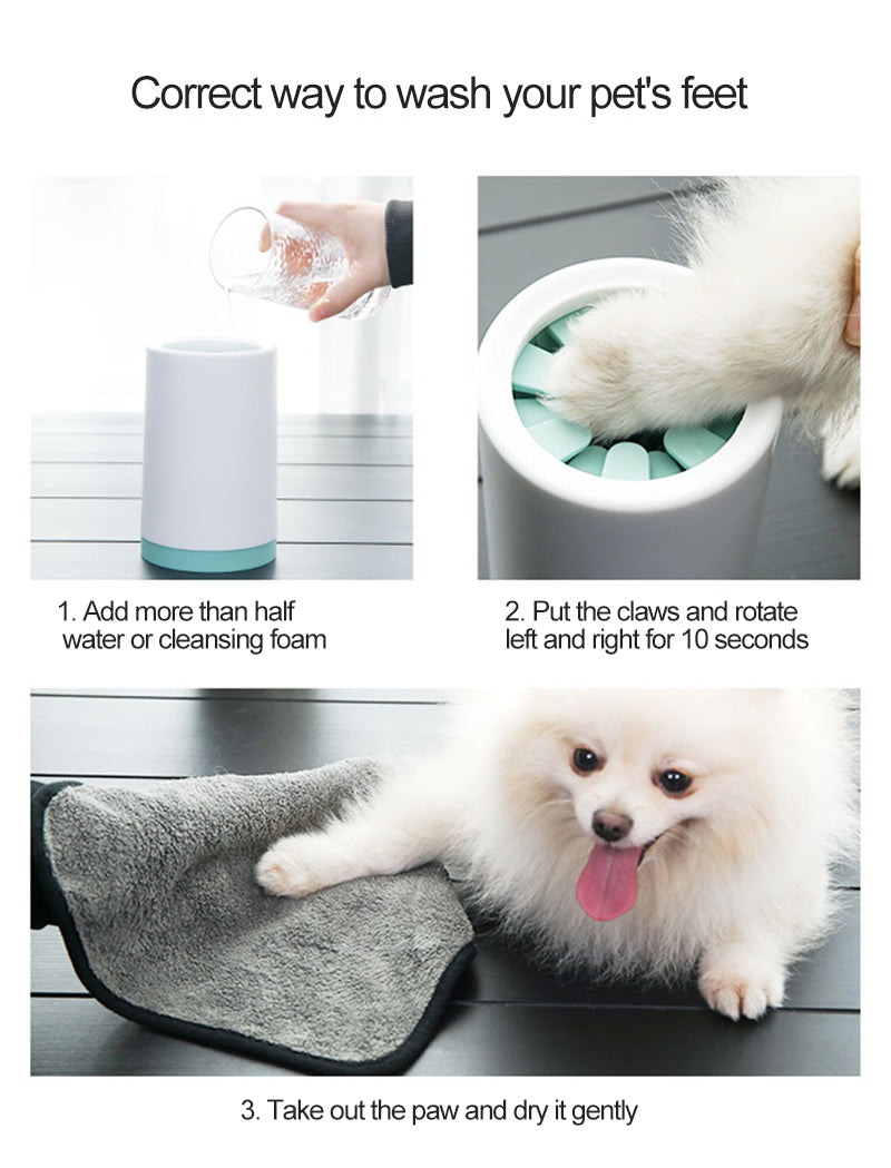 2021 Amazon hot Sell cat cleaner pet Paw foot washer cup Portable automatic dog baby magazin 
