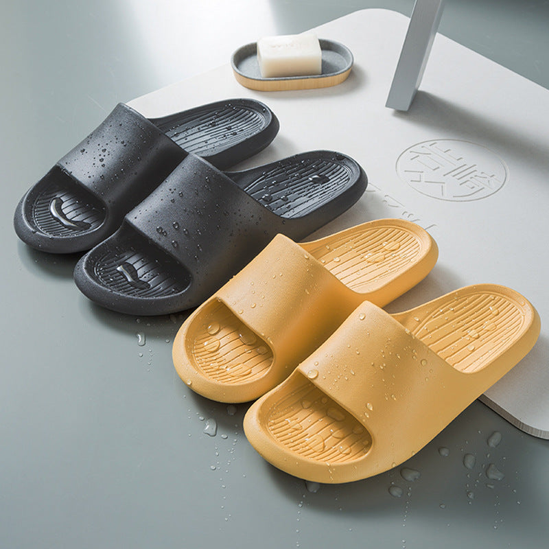 2021 new home simple light solid color men and women slippers Japan and South Korea EVA high elastic household slippers bath baby magazin 