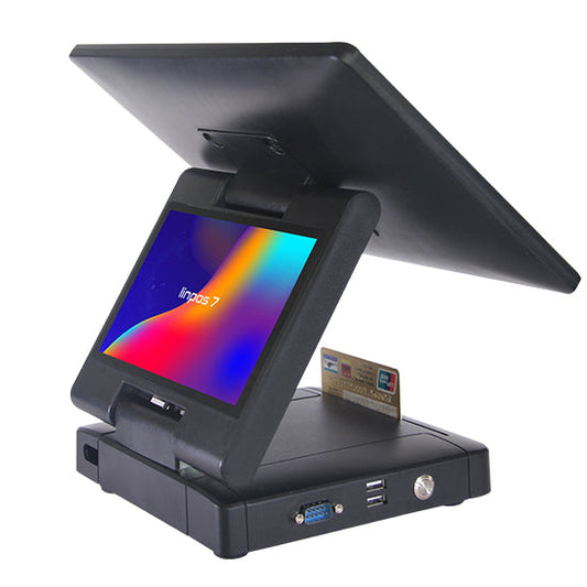 2021Hot sale Capacitive touch screen pos system machine with Dual screens used for restaurant and hotel with Wifi and BT baby magazin 