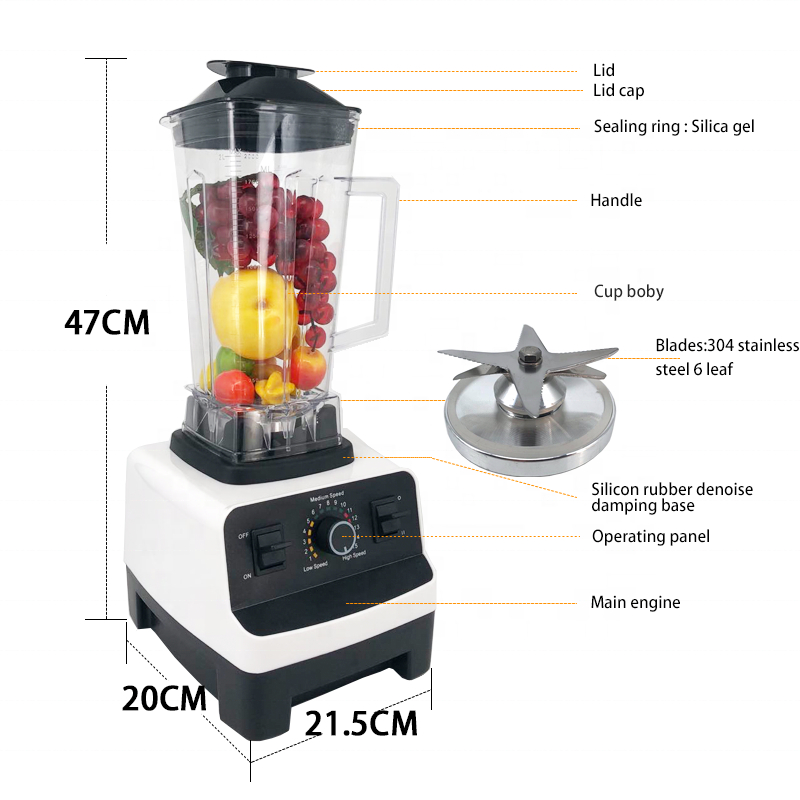 2L 1800W Electric Household Heavy Duty Blenders Mixer Juicer Smoothie for Home Appliance baby magazin