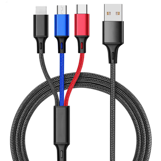 3 In 1 Data Charging Cable For Smart Phone