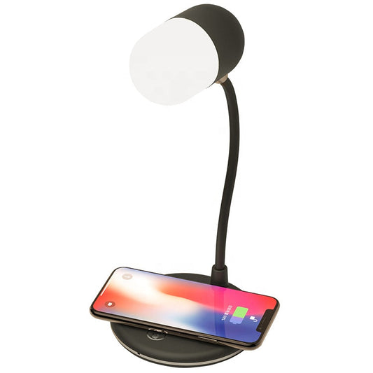 3 in 1 Multifunctional desk lamp wireless charger with passive bluetoth speaker baby magazin 