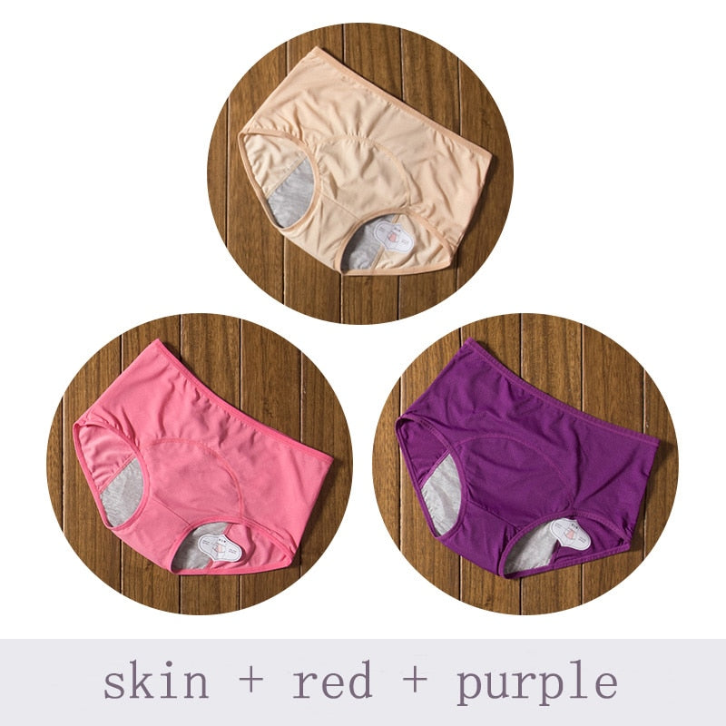 3PCS Cotton Underwear Women's Panties Set