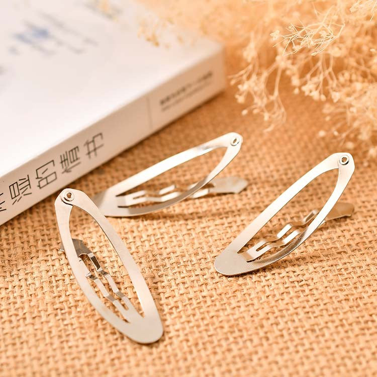 45678 cm Guangzhou elliptic three wavy water drip clips BB clip can be wound cloth with ribbown children's hairpin baby magazin 