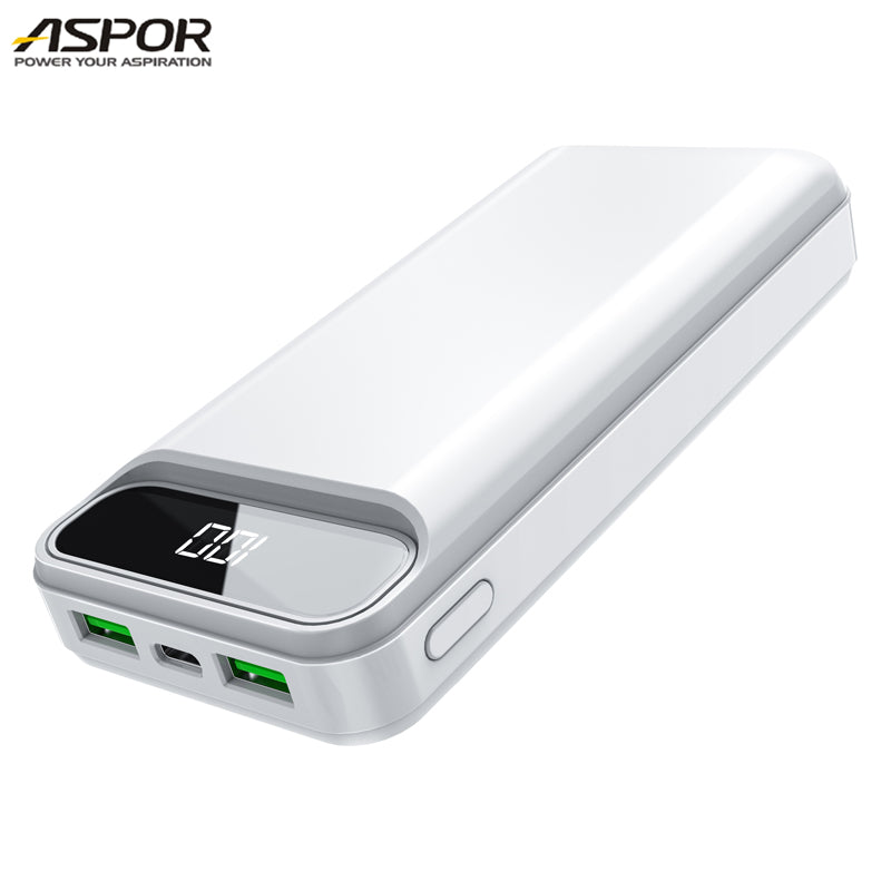 ASPOR Support PD USB-C laptops fast charging 20000 mAh  22.5W+QC 3.0 power banks baby magazin 