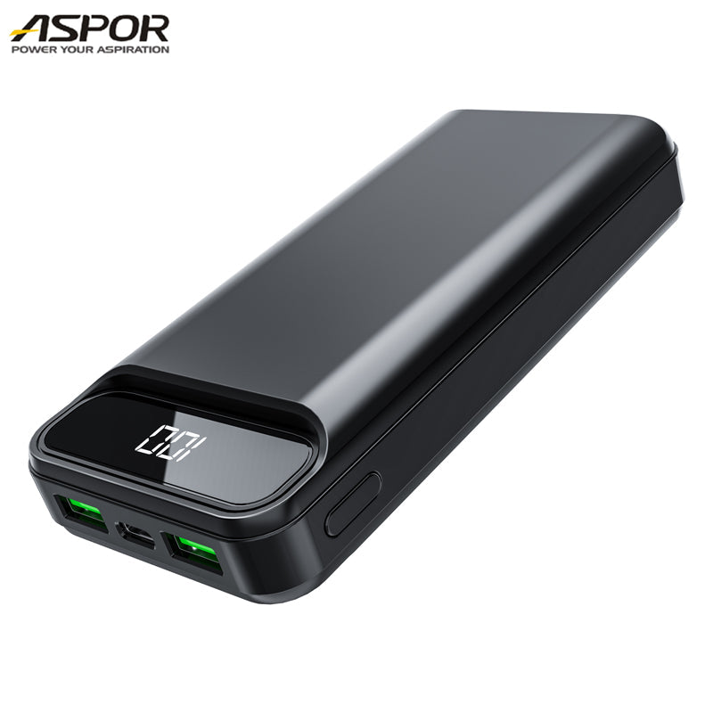 ASPOR Support PD USB-C laptops fast charging 20000 mAh  22.5W+QC 3.0 power banks baby magazin 