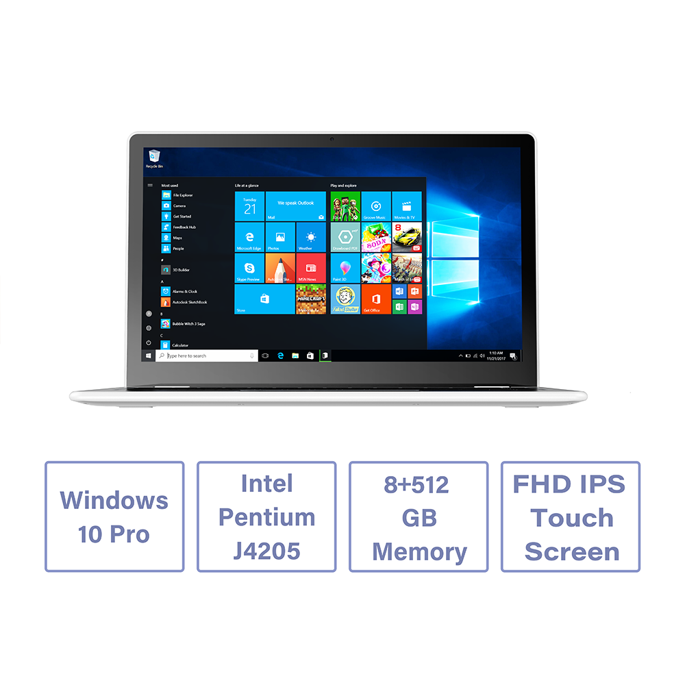 AWOW Win 10 13 13.3 Inch J4205 1080P IPS 6GB Ram 512GB SSD Touch Screen Laptop Netbook Computer Lapto Desktop PC Notebook Leptop baby magazin 