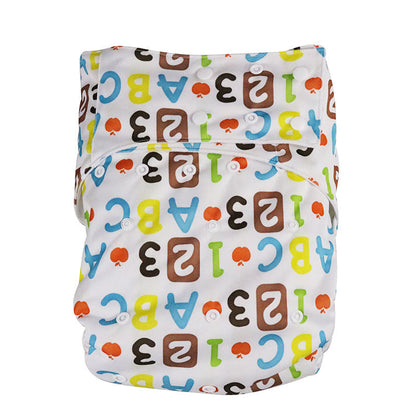Adult Snap Button Cloth Diapers Printed Washable Breathable Care Products baby magazin 