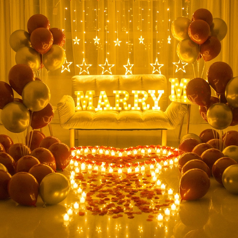 Anniversary Engagement Illuminate Sign Marquee Party Valentine Marriage Supplier Marry Me Led Light Up Letter Wedding Decoration baby magazin 