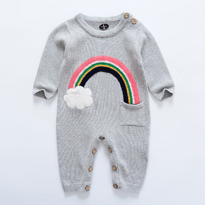 Autumn and winter baby knitted sweater jumpsuit baby magazin 