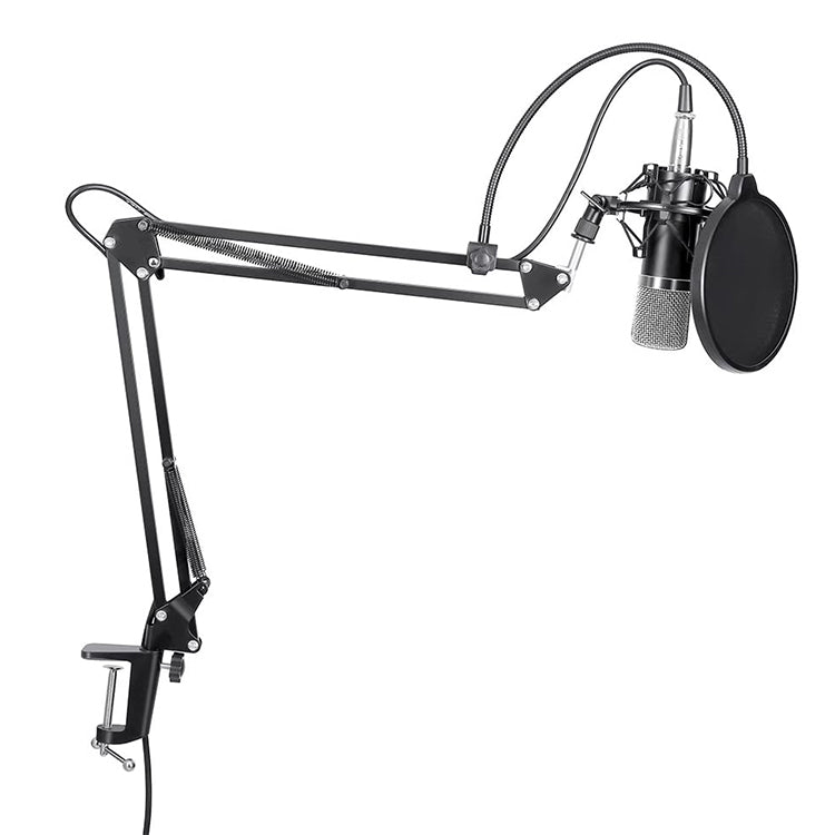 BM700 Condenser Microfon, Mounting Clamp, Pop Filter, 48V Phantom Power Supply & Studio Microphone Suspension Set baby magazin 