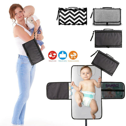 Baby Portable Foldable Washable Compact Travel Nappy Diaper Changing Mat Waterproof Baby Floor Mat Change Play Mat & Storage Bag baby magazin 