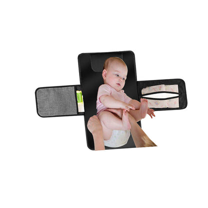 Baby Portable Foldable Washable Compact Travel Nappy Diaper Changing Mat Waterproof Baby Floor Mat Change Play Mat & Storage Bag baby magazin 