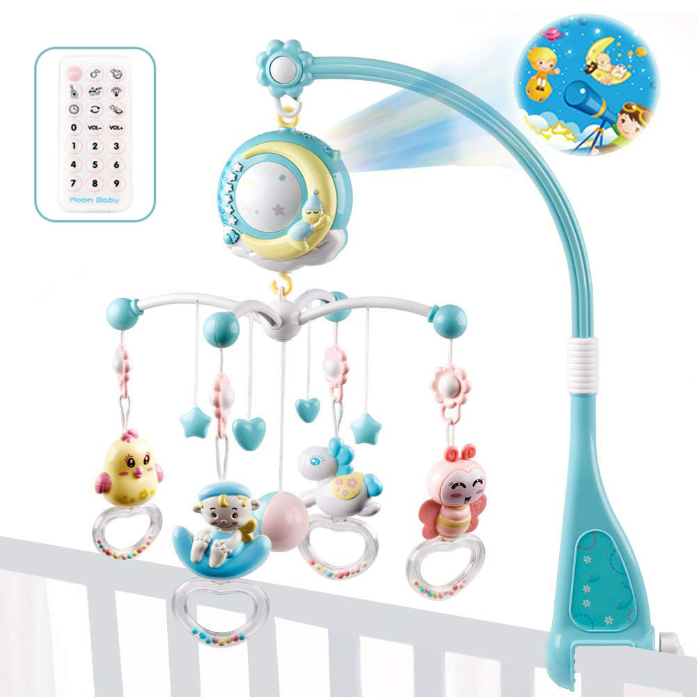 Baby Rattles Crib Mobiles Toy Holder Rotating Mobile Bed Bell Musical Box Projection Newborn Infant Baby Boy Toys baby magazin 