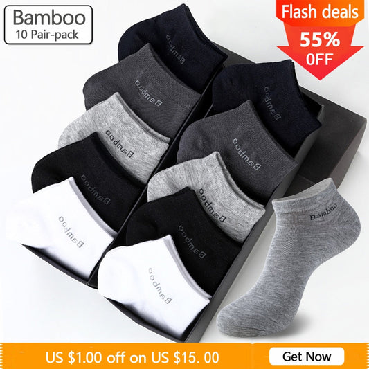 Babymagazin 10 Pairs / Pack Men's Bamboo Fiber Socks baby magazin 
