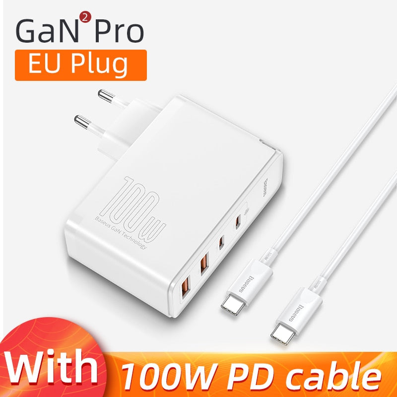 Baseus GaN Charger 100W USB Type C PD Fast Charger with Quick Charge 4.0 3.0 USB Phone Charger For MacBook Laptop Smartphone baby magazin 