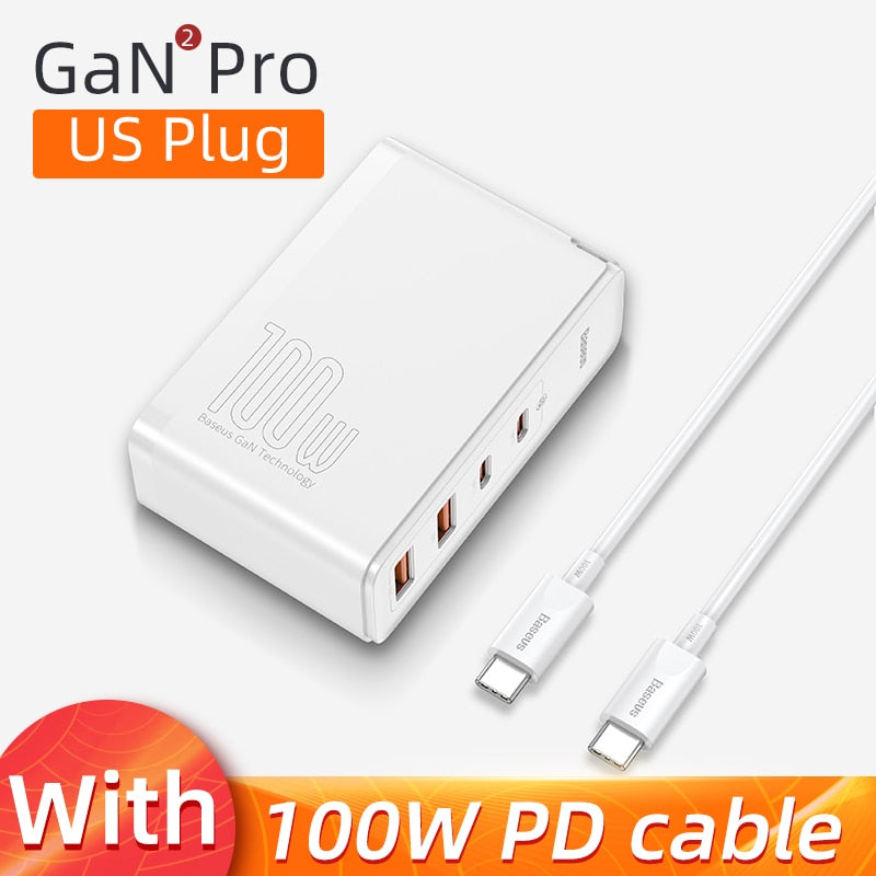 Baseus GaN Charger 100W USB Type C PD Fast Charger with Quick Charge 4.0 3.0 USB Phone Charger For MacBook Laptop Smartphone baby magazin 