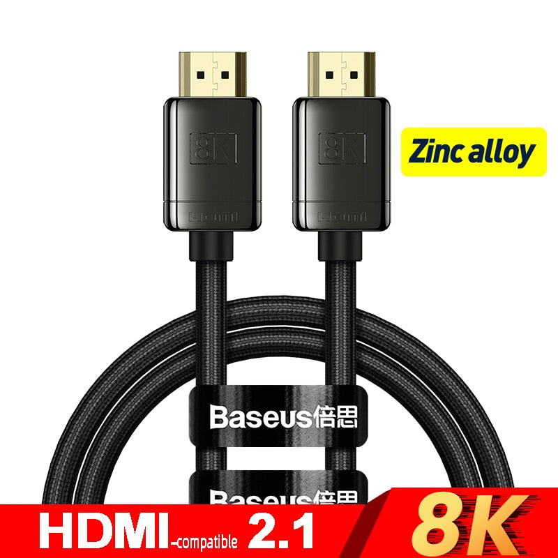 Baseus HDMI-Compatible Cable for Xiaomi Mi Box 48Gbps Digital for PS5 PS4 8K 2.1 4K 2.0 HDMI-Compatible Splitter 8K/60Hz Cables baby magazin 