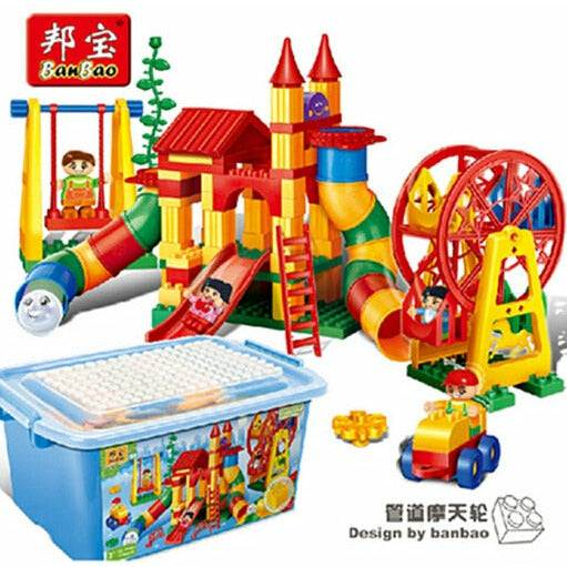 Building Block Pipeline Ferris Wheel Children's Architectural Class Puzzle Collection Toy Marble Run Toys Marble Balls Toy baby magazin 