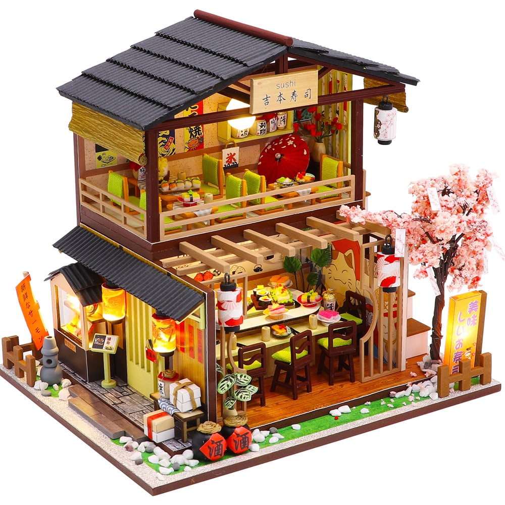 CUTEBEE Kids Toys Dollhouse Kit with Furniture Assemble Wooden Miniature Doll House Diy Dollhouse Puzzle Toys For Children M2011 baby magazin 