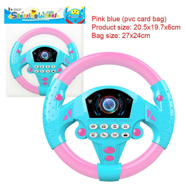 Children Musical Developing Educational Toys Simulation Steering Wheel with Light Early Education Sounding Toy For Kids baby magazin 
