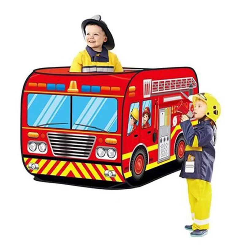Children's toys tent cloth firefighter automobile fire truck police car school car game house house public car Amazon baby magazin 