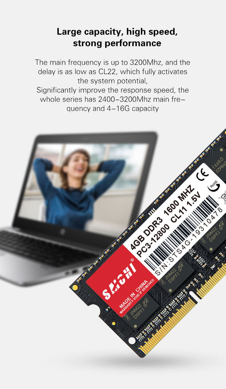 China Manufacturer Original Chipsets DDR3 Ram 1600MHz 4GB Laptop Memory baby magazin 