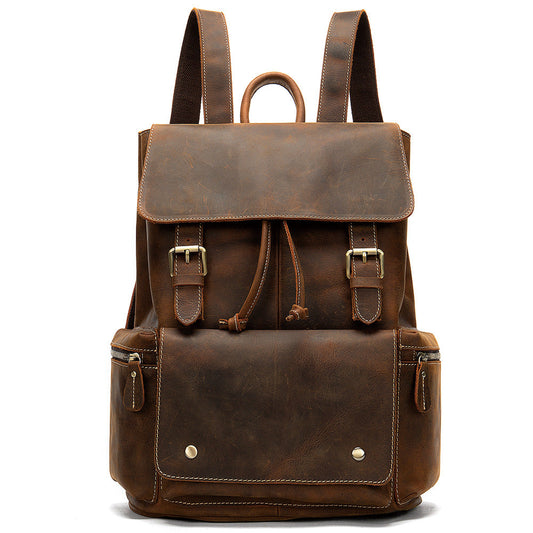 Crazy Horse Leather Flap Backpack baby magazin 