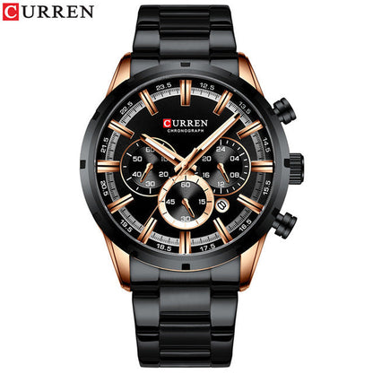 Curren Men&#39;s Watch Blue Dial Stainless Steel Band Date Mens Business Male Watches Waterproof Luxuries Men Wrist Watches for Men baby magazin 
