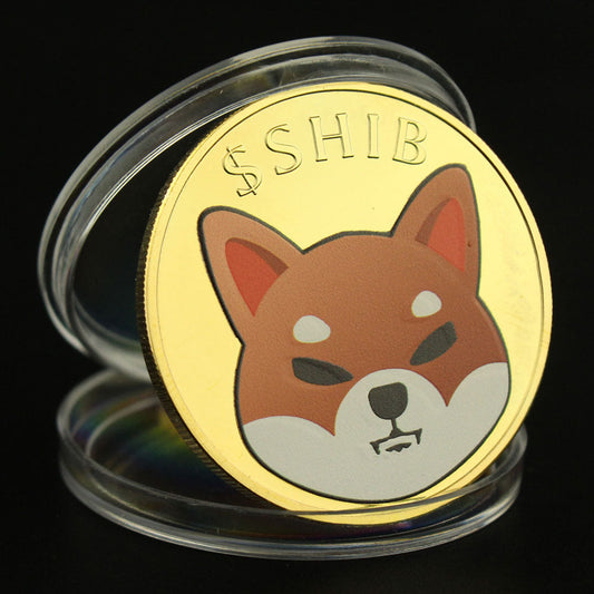 Dogecoin Killer Shiba Inu Coin(SHIB) Souvenir CRYPTO Metal Gold Plated Physical Shib Collectible Coin Doge Killer Souvenir Coins baby magazin 