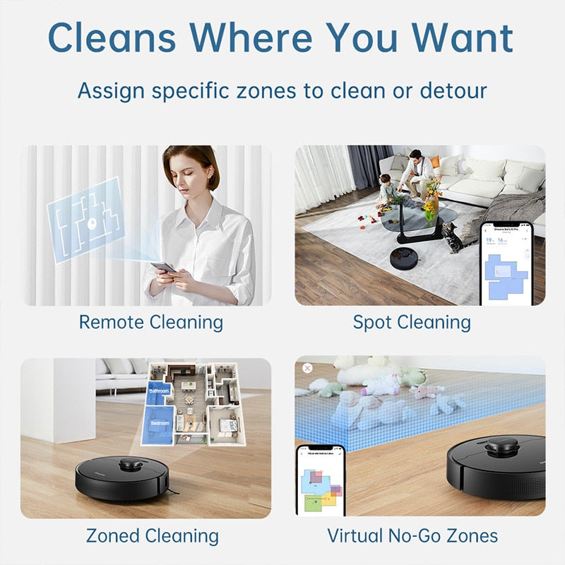 Dreame Bot L10 Pro Smart Robot Vacuum Cleaner For Home 4000PA Wet and Dry Smart Washing Vaccum cleaner robot Floor Cleaning baby magazin 