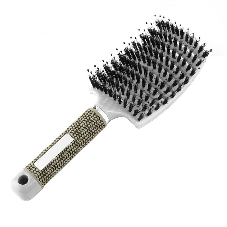 Dropshipping professional vent boar bristle hair brush with nylon bristle  Detangle  Curved Tangled Hair Vent Brush baby magazin 