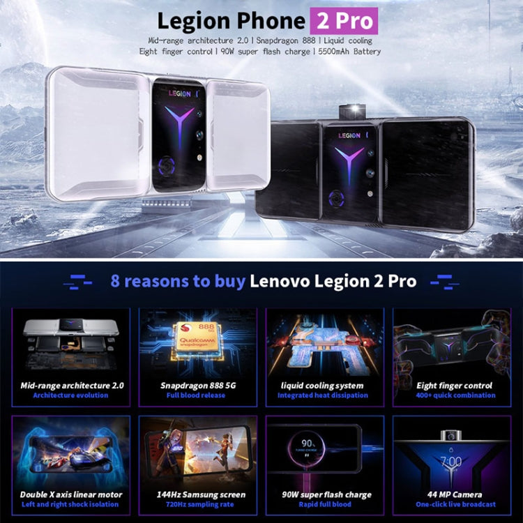 Dual Nano SIM Card Lenovo LEGION Gaming Phone 2 Pro 5G Mobile Phone 12GB 128GB baby magazin 