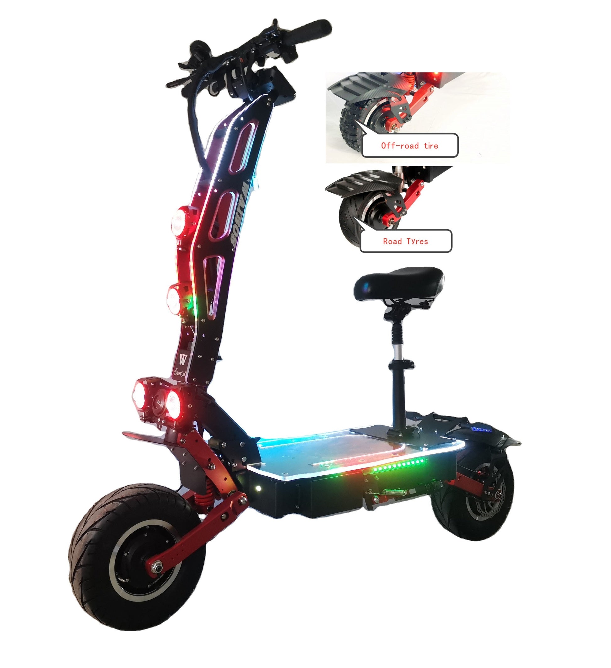 EU US No Tax geofought 60v 72v 8000w 10000W 50ah folding adult electric scooter with fat tire baby magazin 