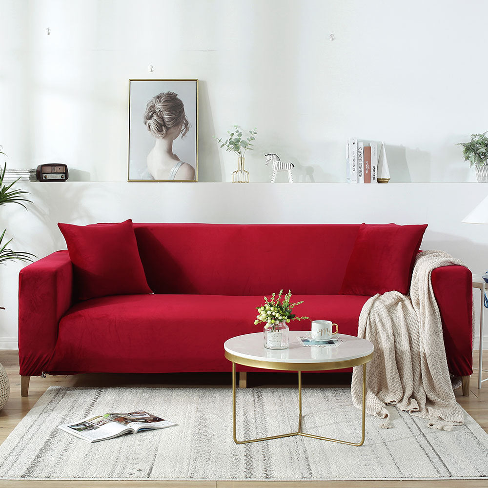 Elastic Breathable Comfort 95% Polyester 5%Spandex Dustproof  Waterproof 3 seats strech sofa cover baby magazin 