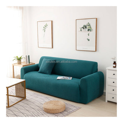 Elastic Breathable Comfort 95% Polyester 5%Spandex Dustproof  Waterproof 3 seats strech sofa cover baby magazin 