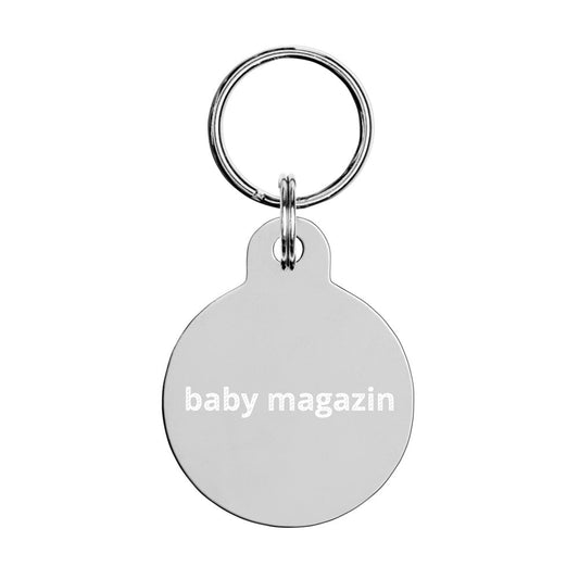 Engraved pet ID tag baby magazin 