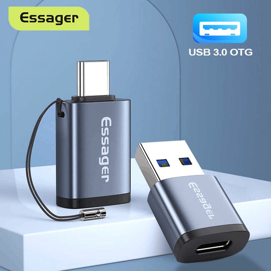 Essager USB 3.0 Type-C OTG Adapter Type C USB C Male To USB Female Converter For Macbook Xiaomi Samsung S20 USBC OTG Connector baby magazin 