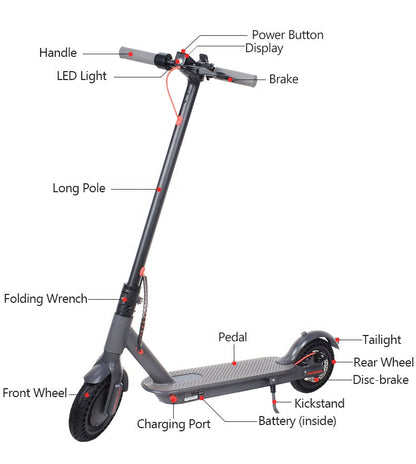 European warehouse wholesale adult foldable lightweight Electric Scooter children escooter with 7.8ah 36V 350W motor baby magazin 