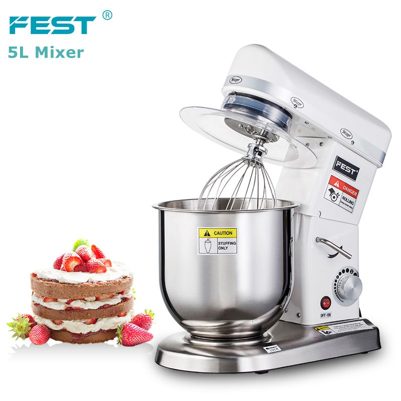 FEST smart appliance for home Egg Breaking Machine 5L Dough Mixer Machine Mini Blender Spiral Cake Mixer Bowl baby magazin 