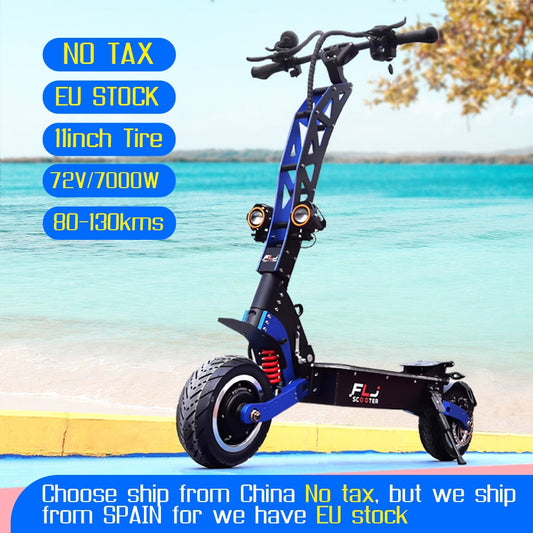 FLJ 7000W E Scooter with Dual engines 72V Electric scooter Road tire led pedal best Top Speed electrico skate board kickscooter baby magazin 